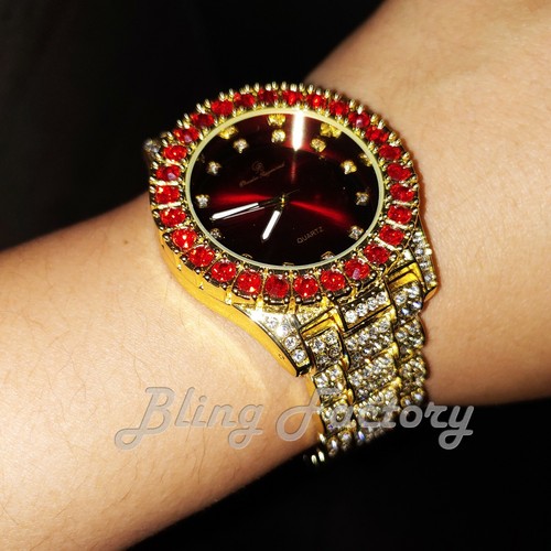 Men hip hop iced - iced, red