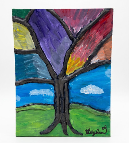Original mixed media tree - mixed, of