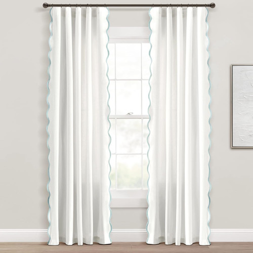 Blue white scalloped edge - scalloped,