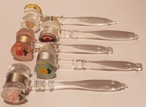 Lucite flower gavel - flower, lot