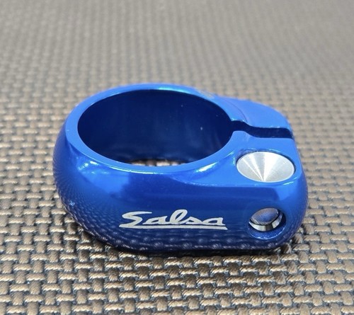Salsa seatpost clamp - seatpost, blue
