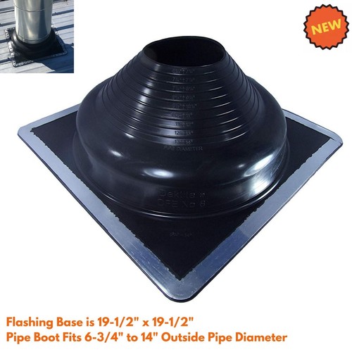 Round base pipe flashing - flashing, roof