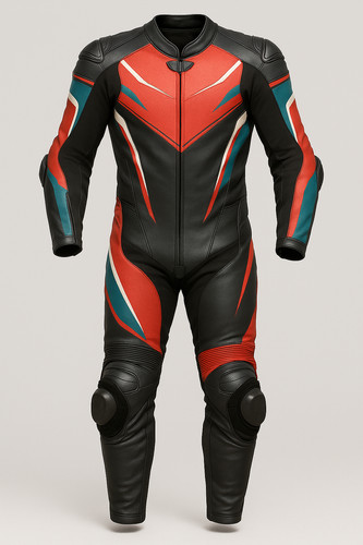 Men black red - black, leather