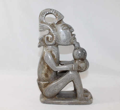 Stone sculpture aztec laborer - aztec,