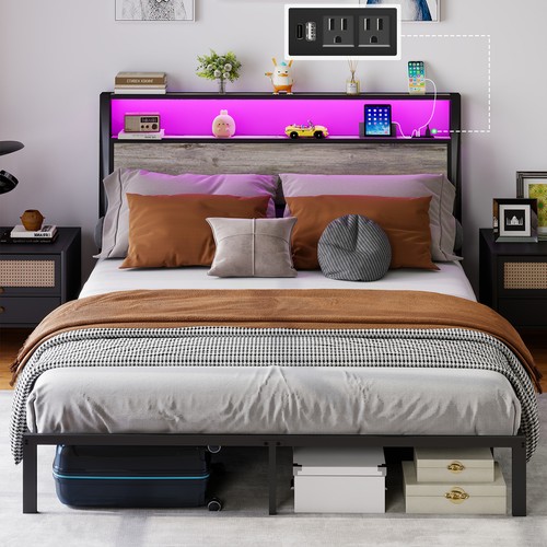 Full queen size metal - queen, platform