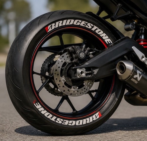 Motorcycle tire lettering - motorcycle,