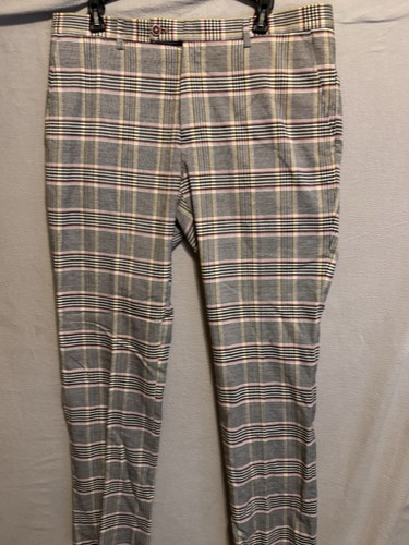 Paisley gray slim fit plaid - gray,