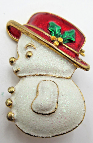 Gltr snowman christmas - snowman, brooch