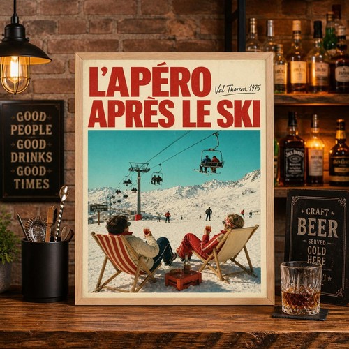 Après ski vintage poster - vintage,