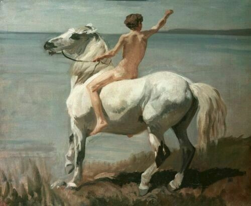 Man ridding horse the - man,