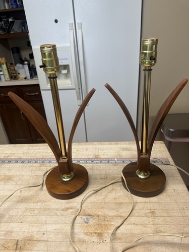 Pair tulip lamp mid - mid, century