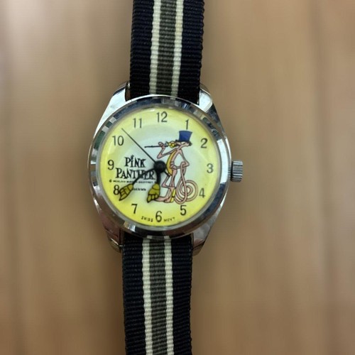Pink panther retro hand wound - panther, hand-wound