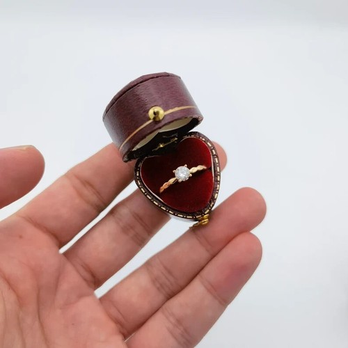 Vintage heart red ring - red,