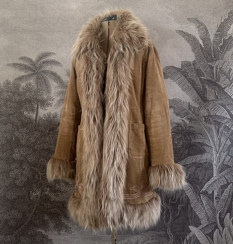 Rare vintage corduroy afghan - vintage,