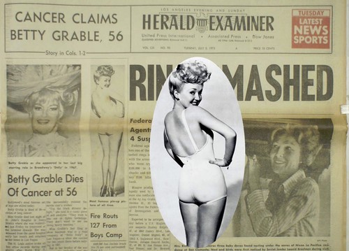 Betty grable dies - grable, 1973