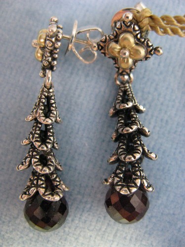Barbara bixby earrings garnet - earrings,