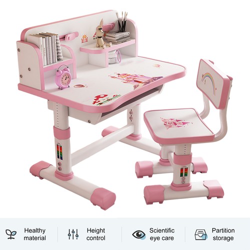 Kids desk chair set pink - chair,