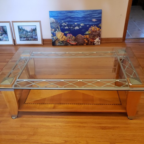 Rectangular glass top coffee - rectangular,