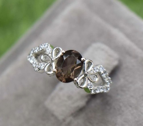Black tourmaline diamond ring - black,