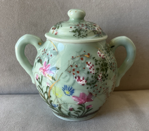 Japanese jar celadon - celadon, glaze