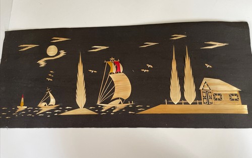 Vtg asian wall art bamboo - asian,