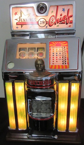 Jennings 25c chief amber - 25c,