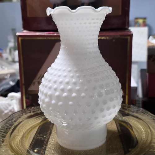 Vintage milk glass hurricane - vintage,