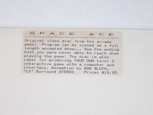 Space ace laser disc don - disc,