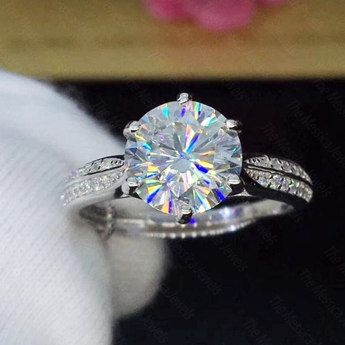 Tcw round cut moissanite - tcw,