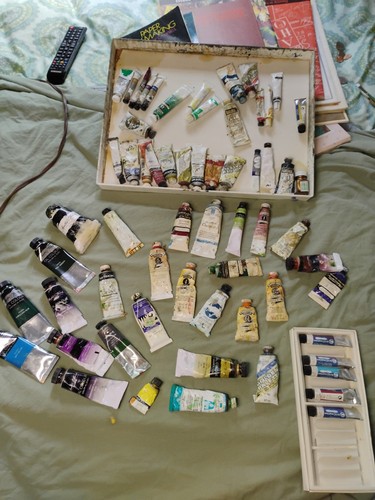 Oil paint lot assorted - -,