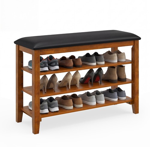 Shoe rack bench rubber - shoe, wood