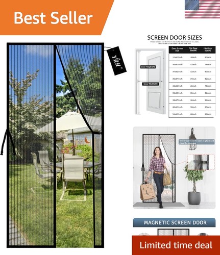 Magnetic screen door with - screen,