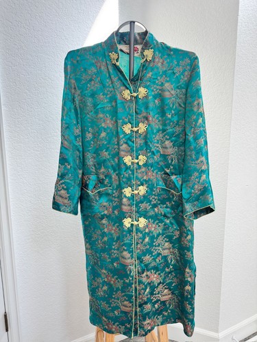 Peony womens mandarin brocade - peony,