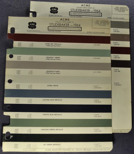 1964 studebaker paint chip - 1964,