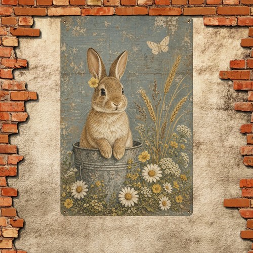 Rustic distressed wood - rustic, bunny