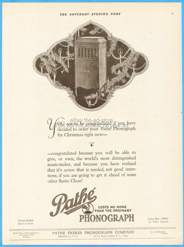 1919 pathe freres phonograph - freres,