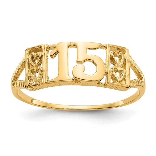 10k yellow gold ring - size, 7