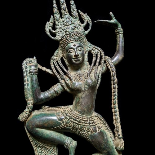 Khmer bronze apsara dancing - apsara,