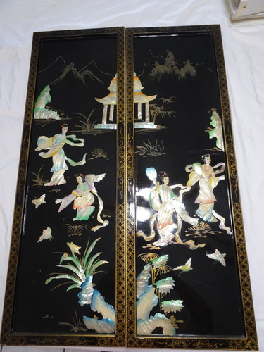 Asian art black - lacquer, mother