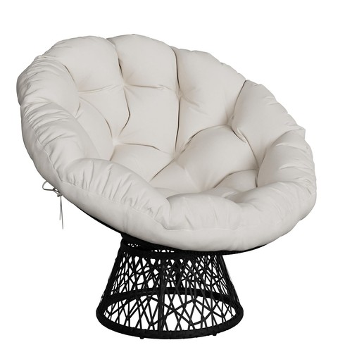 Metal oversized swivel papasan - metal,