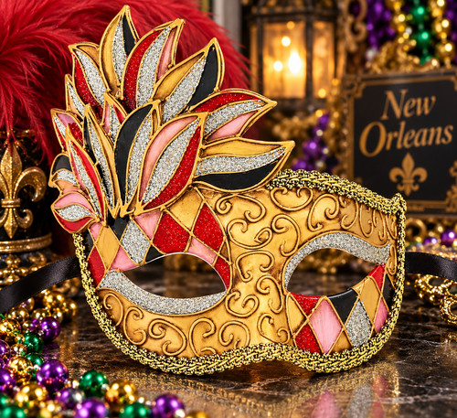 Cascade masquerade mask gold - cascade,