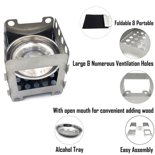 Portable camping wood stove - camping,