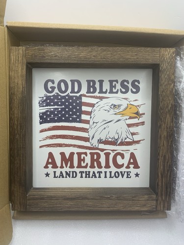 Framed embroidered eagle - embroidered,
