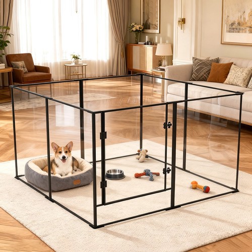 Acrylic pet dog playpen pets - acrylic,