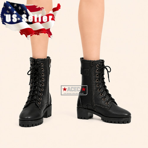 Leather combat boots lace - leather,