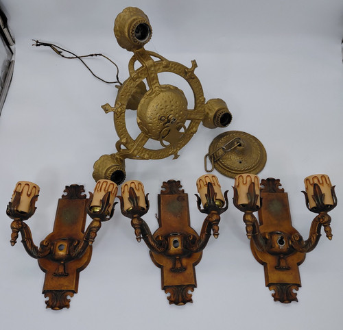 Antique lot cast art - of,