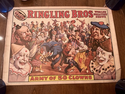 Vintage 1960 circus poster lot - poster,