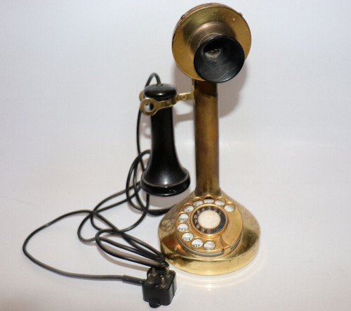 Vintage brass rotary - brass,