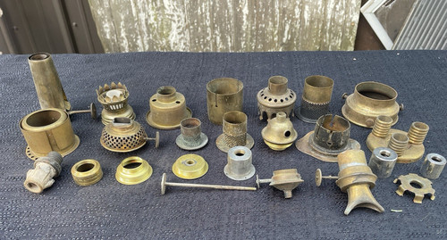Lot assorted antique kerosene - antique,