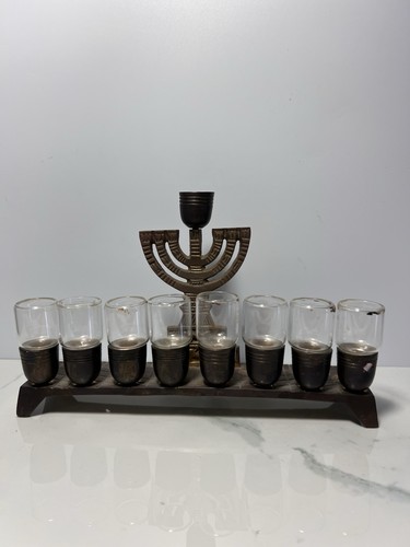 Vtg israel hanukkah menorah - israel,